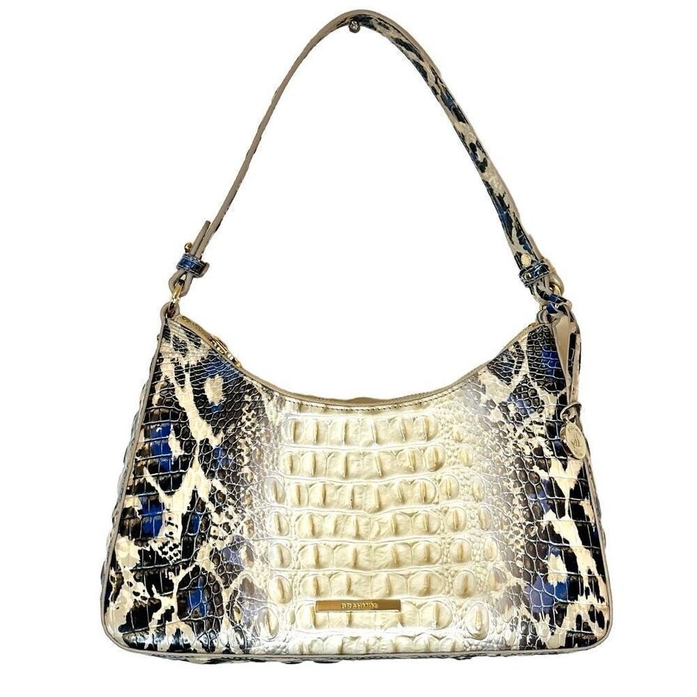 Brahmin Croc Embossed Esme Leather Jaguar Ombre Purse Bag Multicolor OS